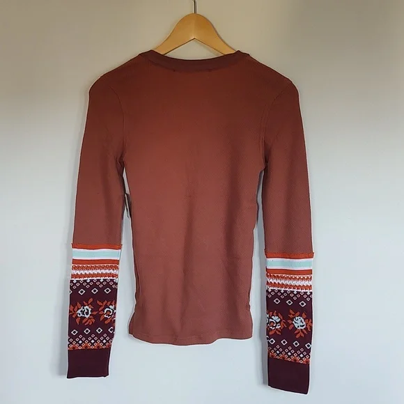 NWT! Free People Mikah Layering Thermal Cuff / Long Sleeve Top Autumn Size XS - Picture 11 of 12